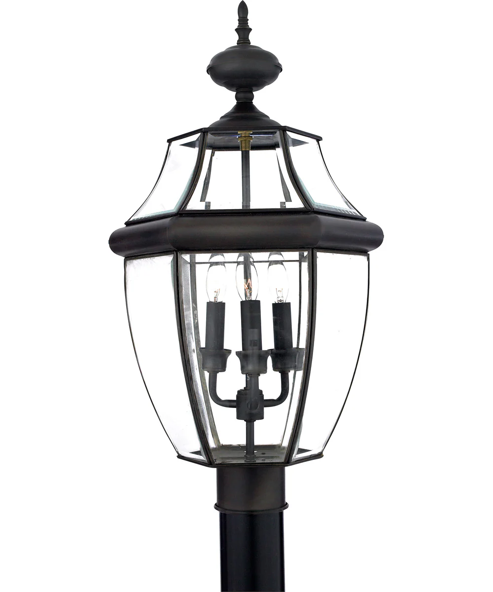 Newbury Large 3-light Outdoor Post Light Medici Bronze - Image 2