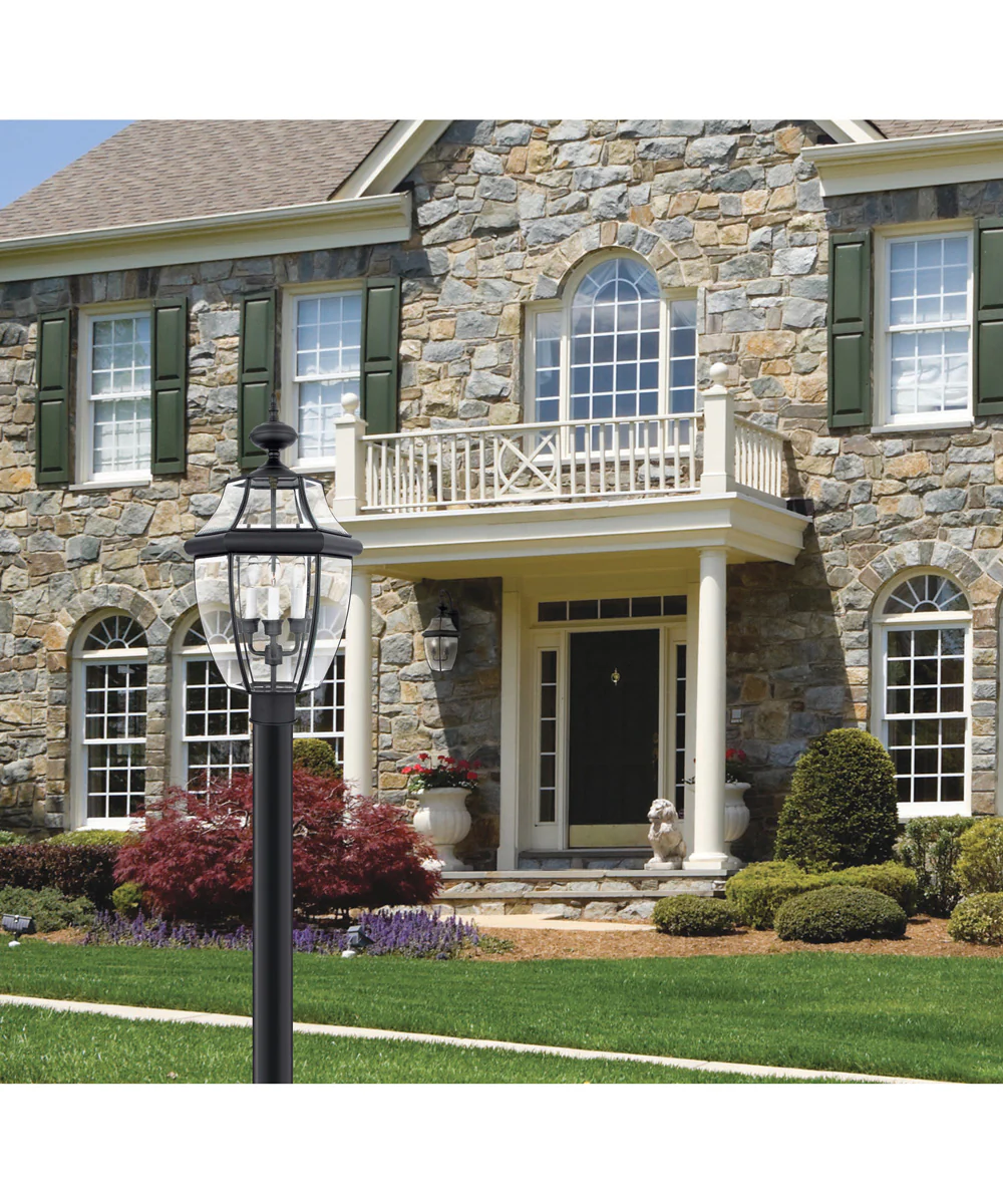 Newbury Large 3-light Outdoor Post Light Mystic Black - Image 4