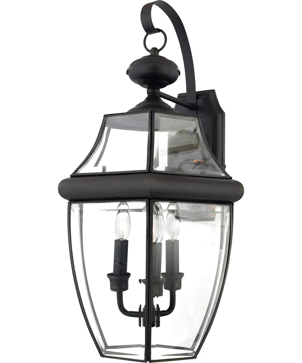 Newbury Large 3-light Outdoor Wall Light Medici Bronze - Image 2