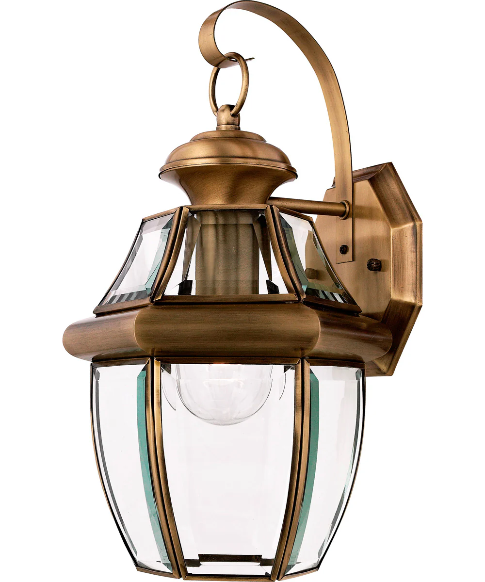 Newbury Medium 1-light Outdoor Wall Light Antique Brass - Image 2