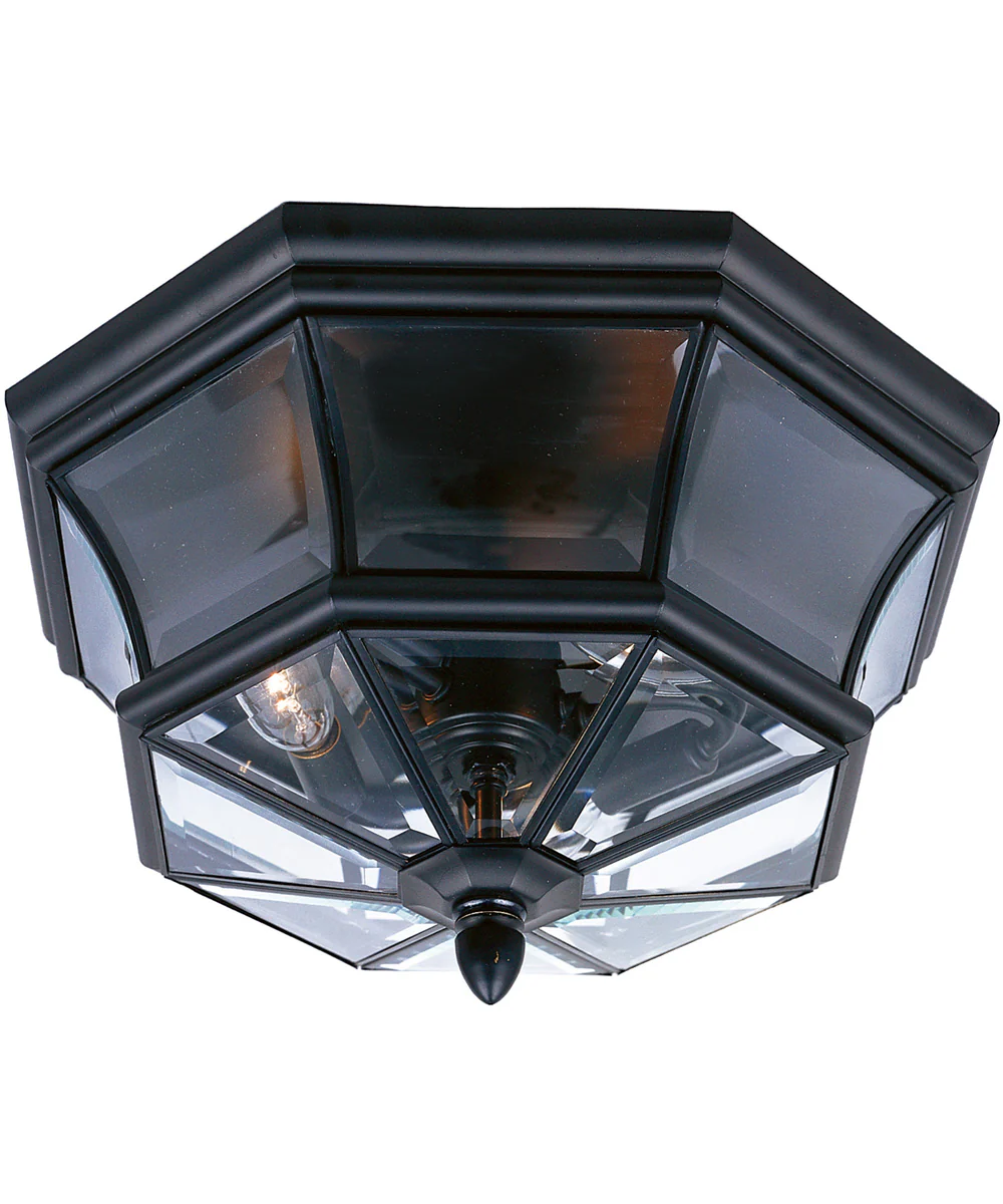 Newbury Medium 3-light Outdoor Ceiling Light Mystic Black - Image 2