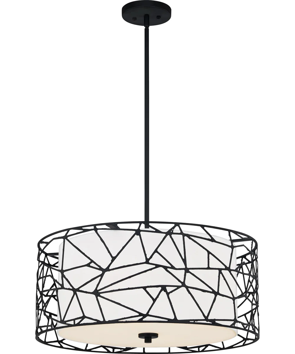 Newcastle 4-light Pendant Matte Black - Image 4