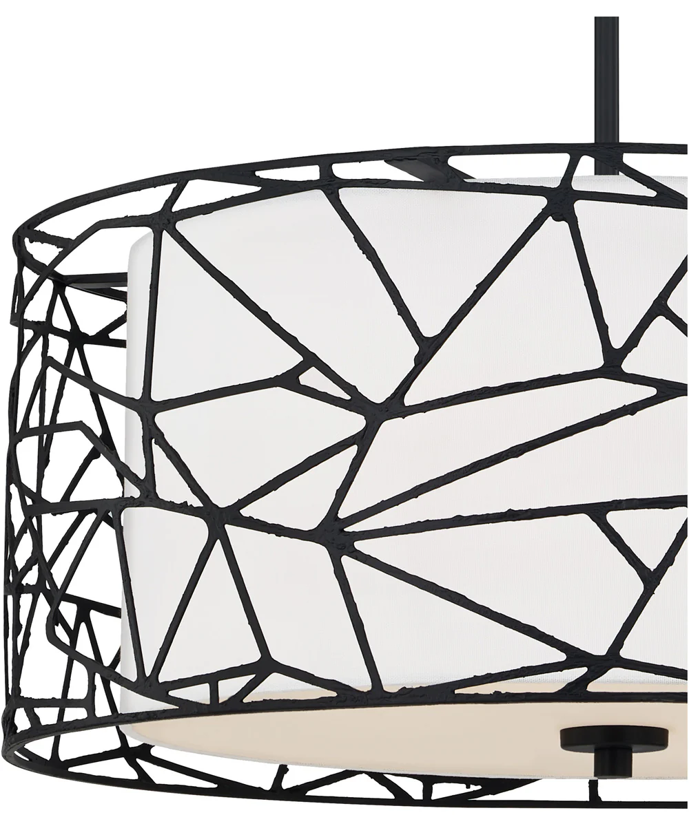 Newcastle 4-light Pendant Matte Black - Image 6