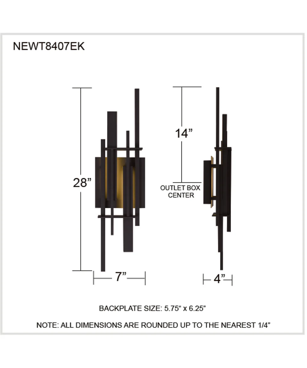 Newton Outdoor Wall Light Earth Black - Image 4