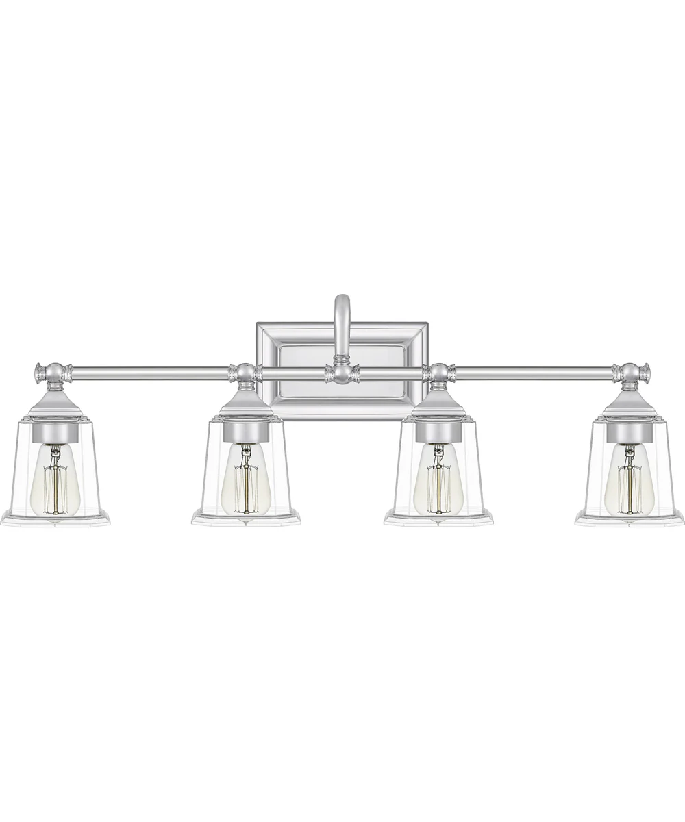 Nicholas Extra Large 4-light Bath Light Polished Chrome - Image 3