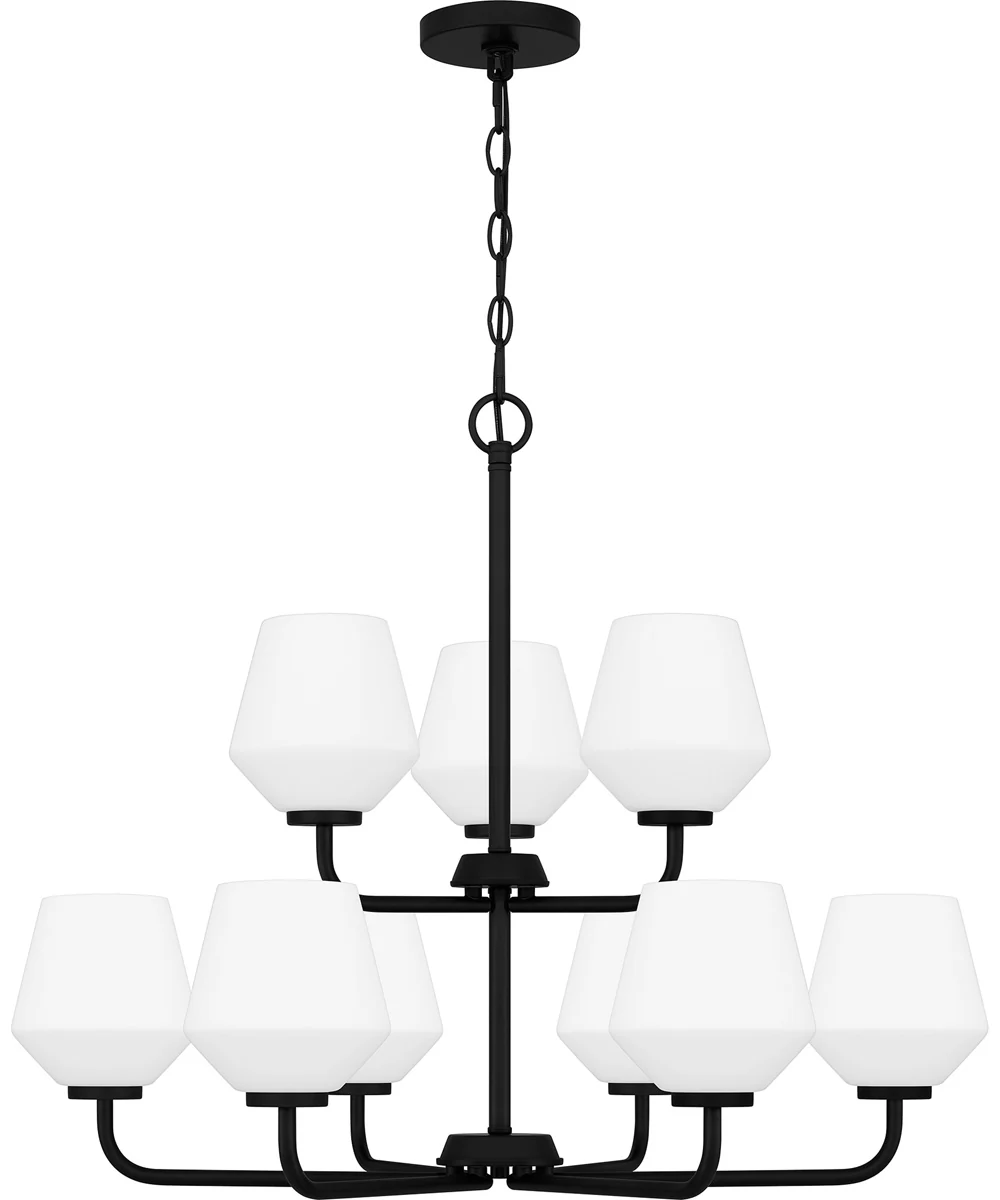 Nielson 9-light Chandelier Matte Black - Image 2
