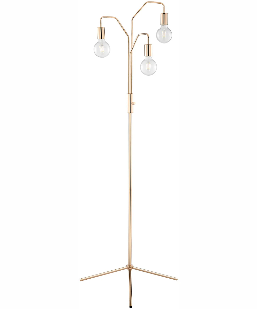 Nilmani 3-Light Floor Lamp Gold