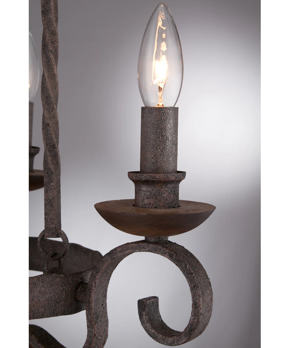 Noble 5-light Chandelier Rustic Black - Image 6