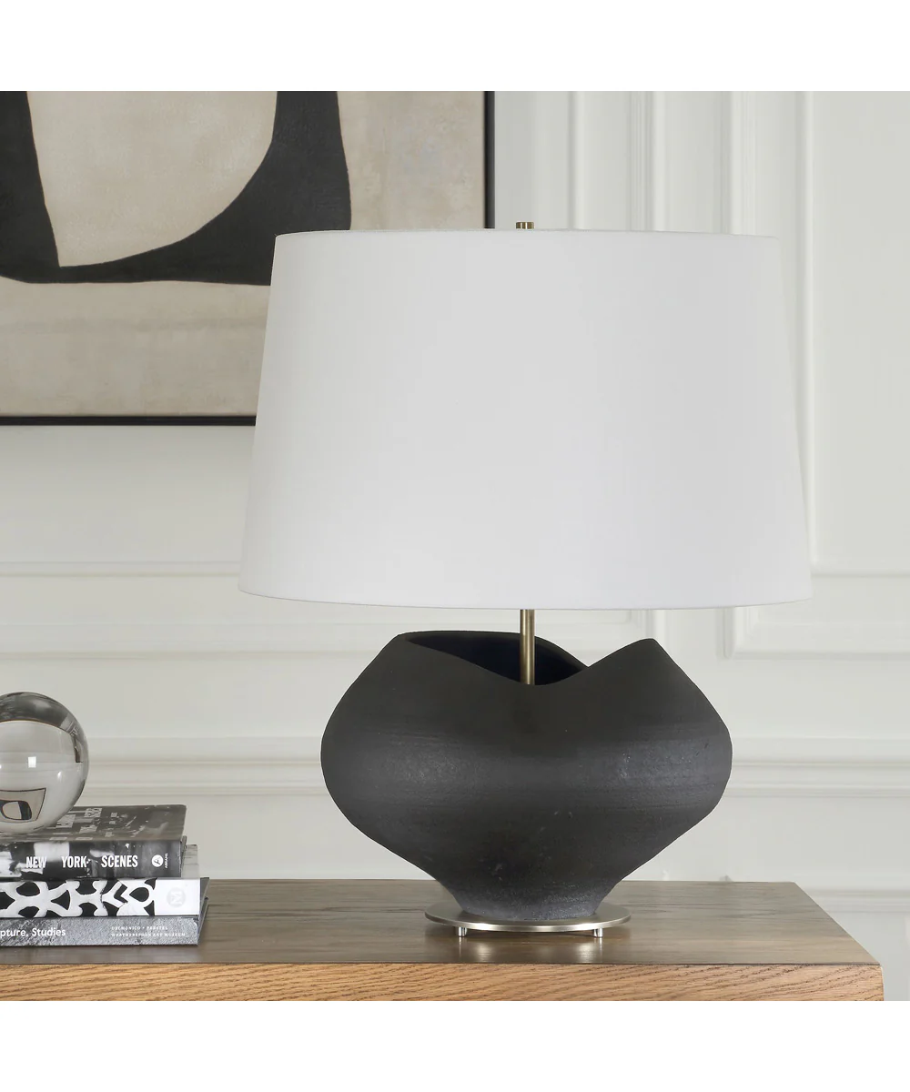 Nocturne Aged Black Table Lamp - Image 3