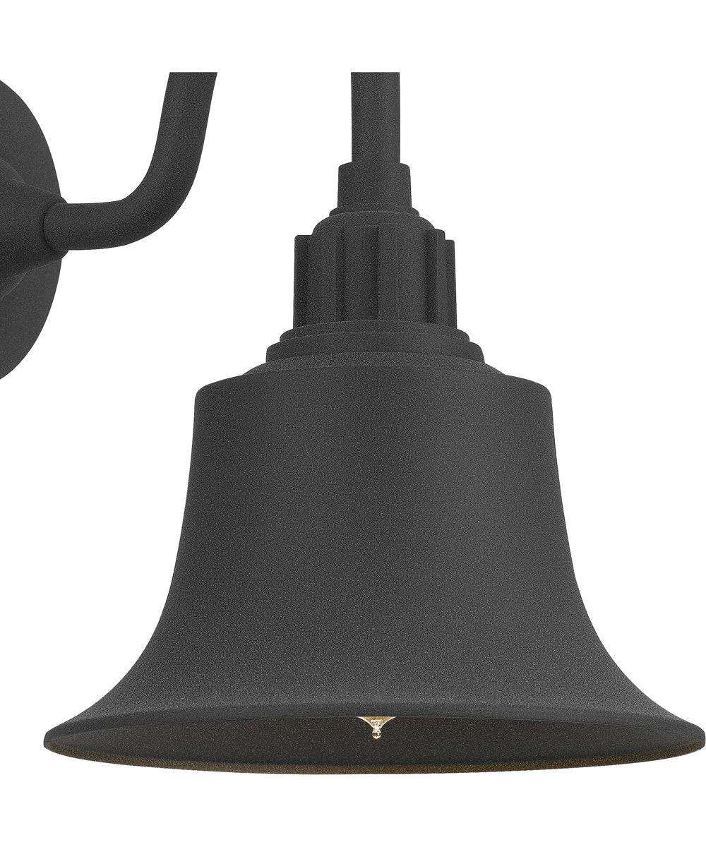 Nocturne Medium 1-light Outdoor Wall Light Coastal Armour Aluminum Mottled Black - Image 6