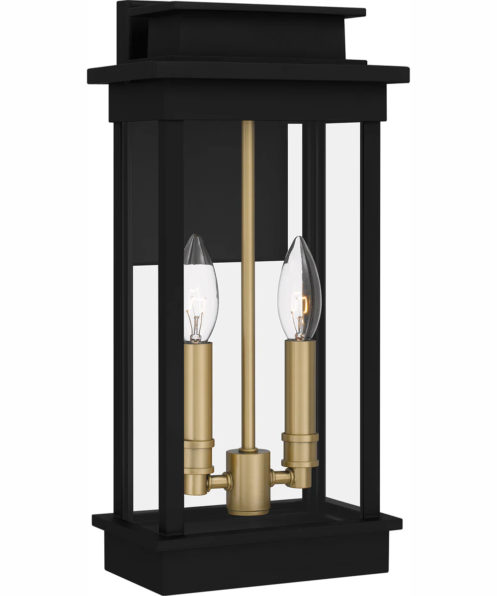 Noelle Medium 2-light Outdoor Wall Light Coastal Armour Aluminum Matte Black - Image 2