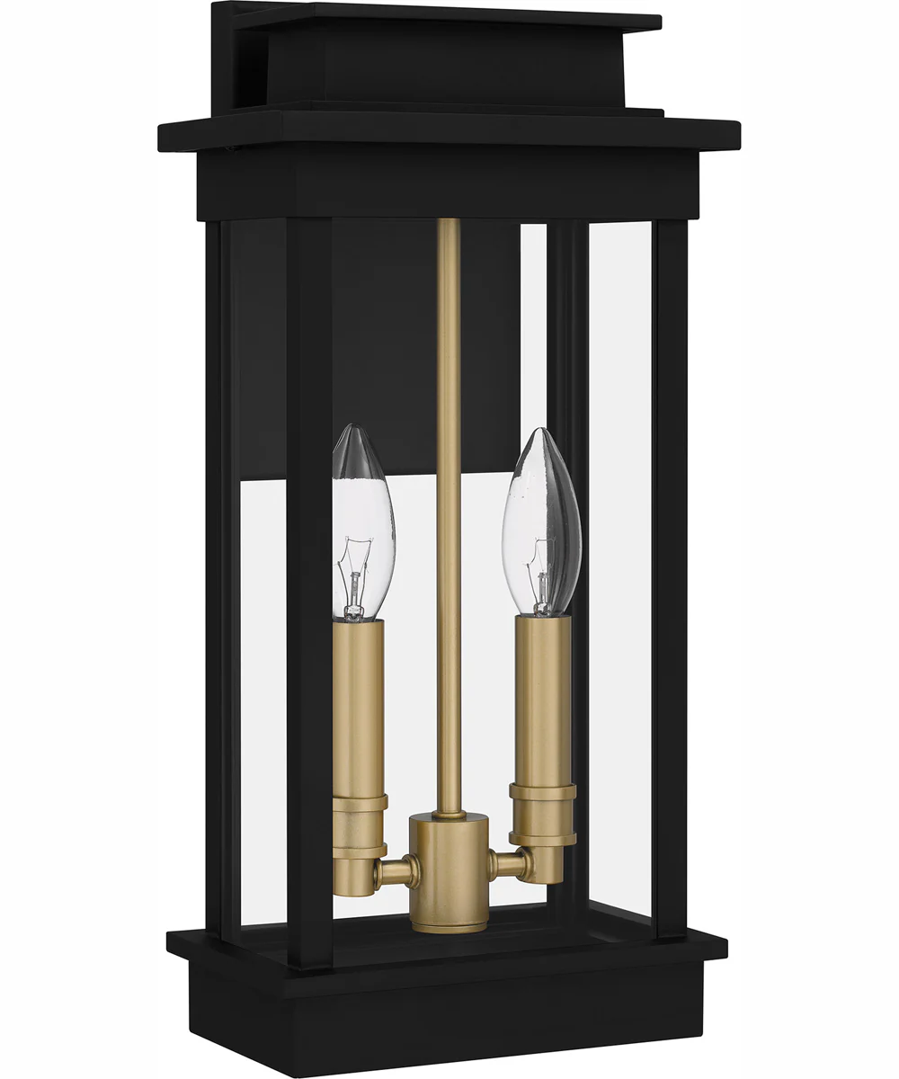 Noelle Medium 2-light Outdoor Wall Light Coastal Armour Aluminum Matte Black - Image 3
