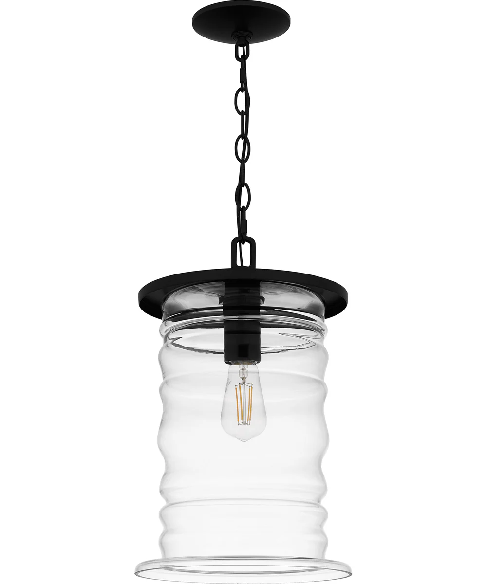 Noland Large 1-light Outdoor Pendant Light Coastal Armour Aluminum Matte Black - Image 2