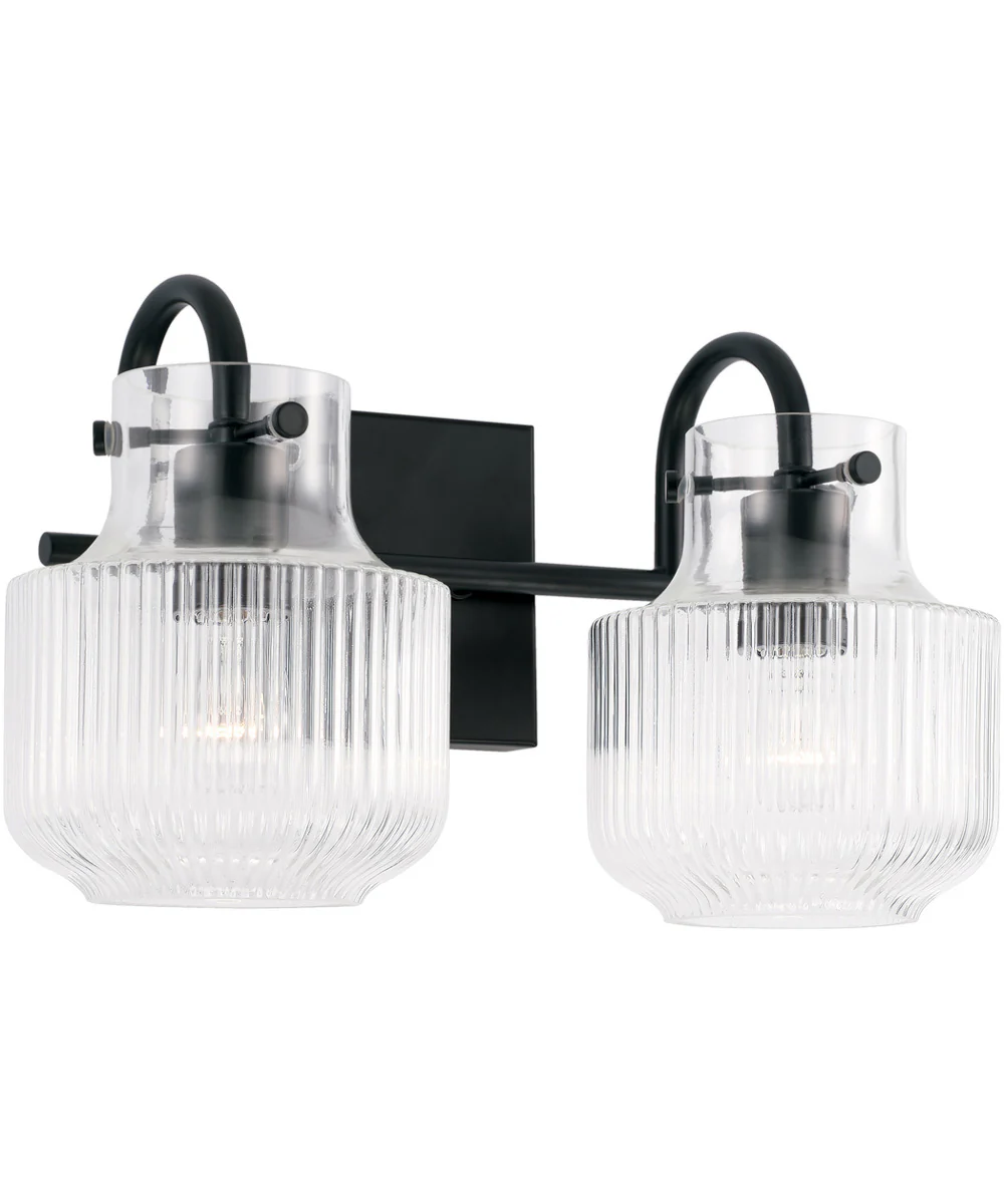 Nyla 2-Light Vanity Matte Black