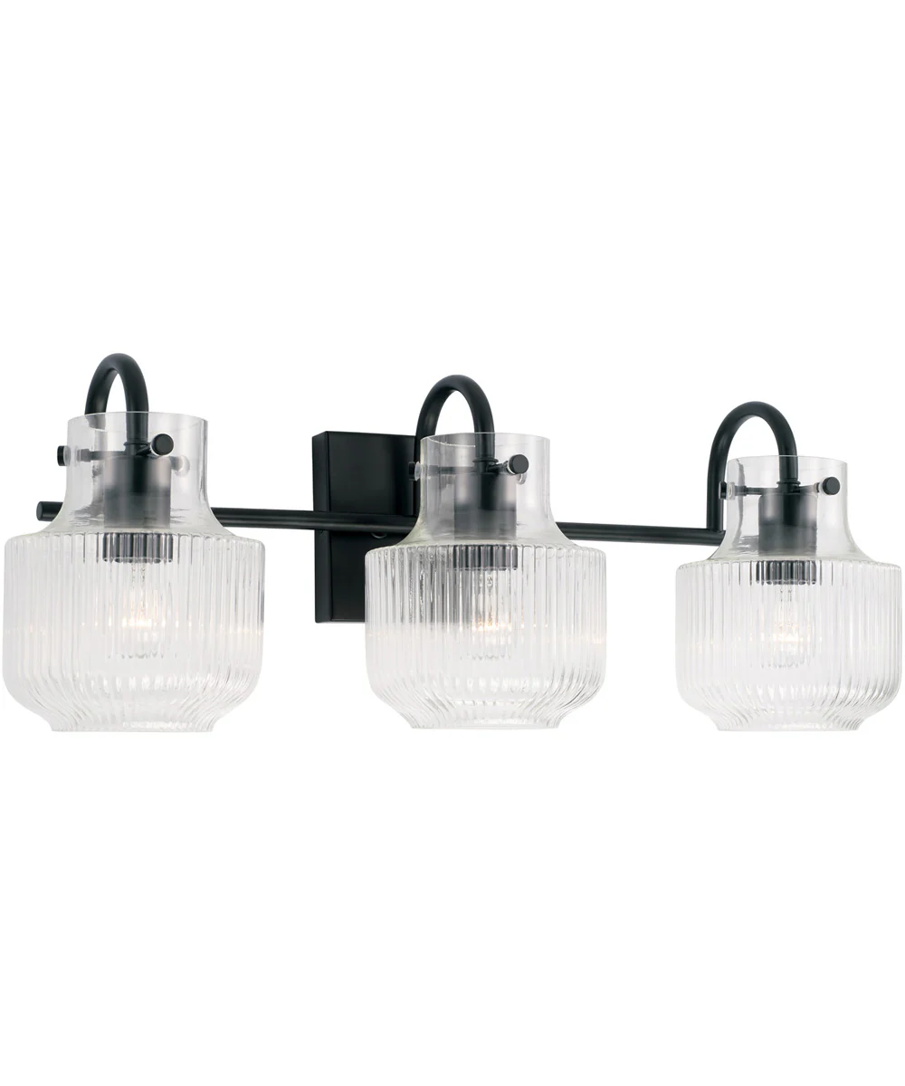 Nyla 3-Light Vanity Matte Black