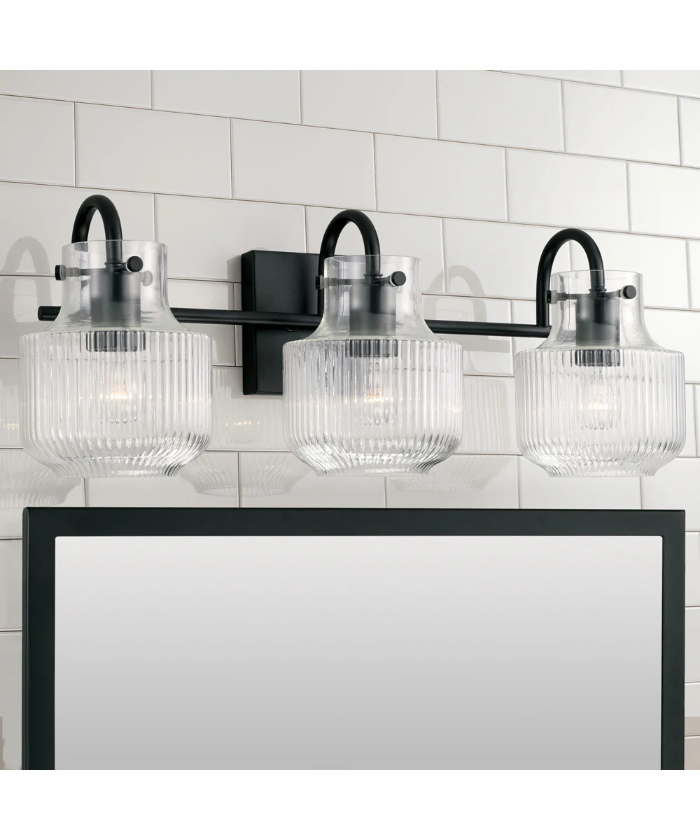 Nyla 3-Light Vanity Matte Black - Image 2