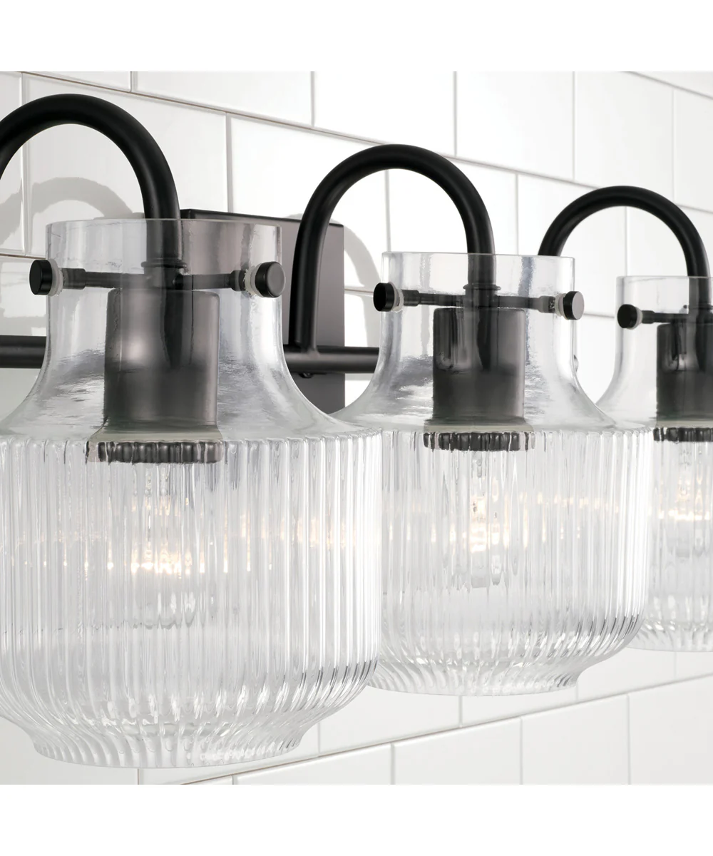 Nyla 3-Light Vanity Matte Black - Image 3