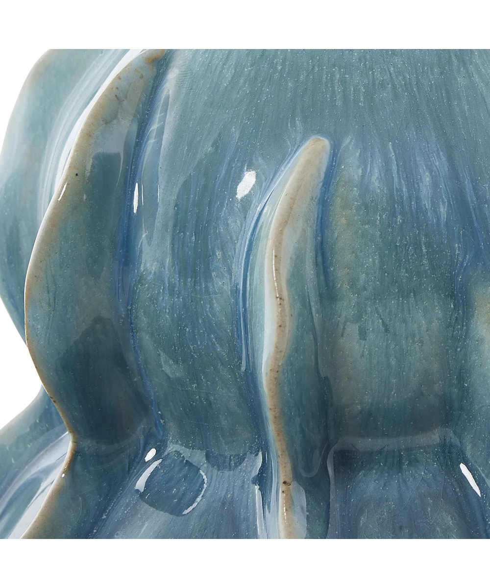 Ocean Wave Outdoor Glazed Vases Set of 2 - Image 4