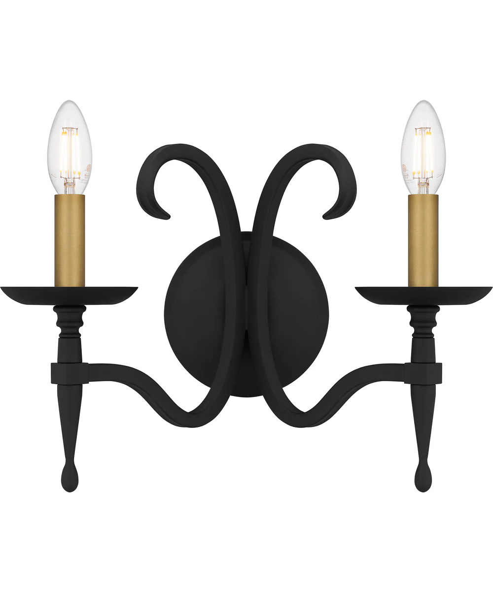 Octavia Small 2-light Wall Sconce Earth Black - Image 6