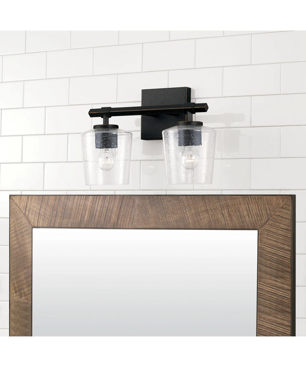 Ogden 2-Light Vanity Brushed Black Iron - Image 3