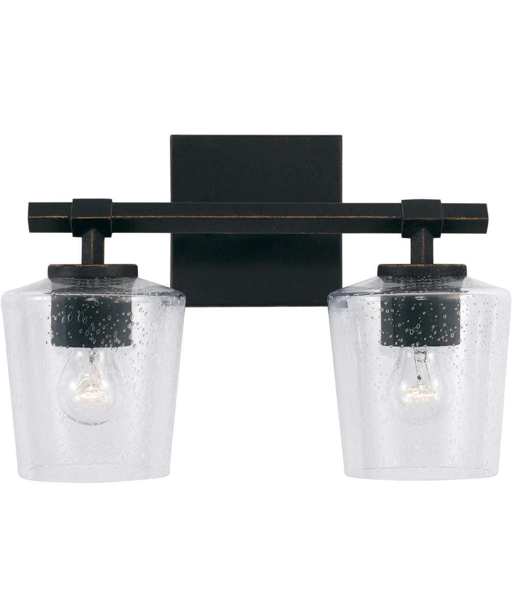 Ogden 2-Light Vanity Brushed Black Iron - Image 4