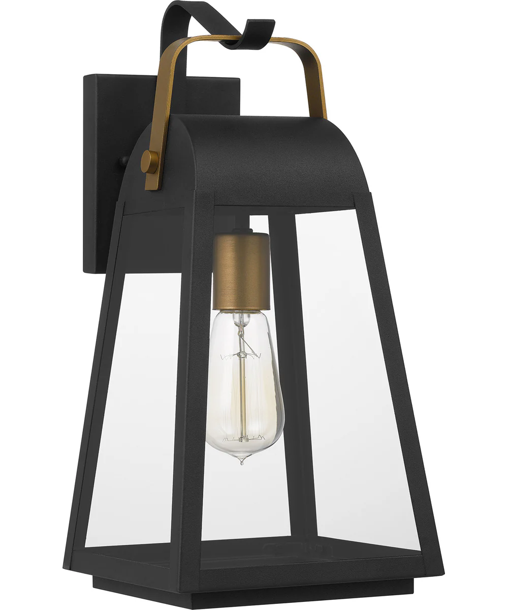 O'Leary Large 1-light Outdoor Wall Light Coastal Armour Steel Earth Black - Image 3