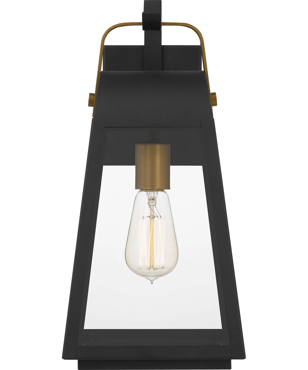 O'Leary Large 1-light Outdoor Wall Light Coastal Armour Steel Earth Black - Image 4