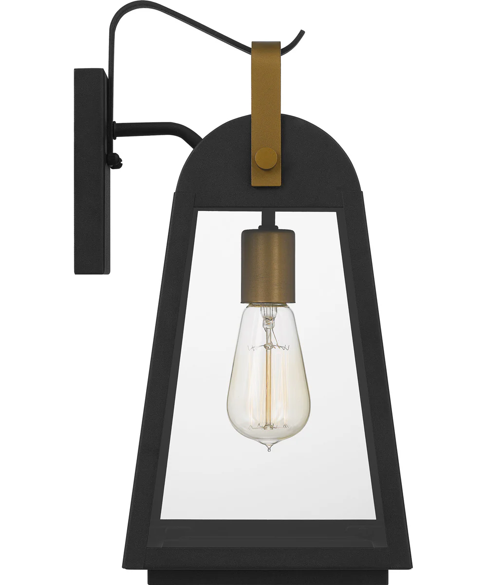 O'Leary Large 1-light Outdoor Wall Light Coastal Armour Steel Earth Black - Image 5