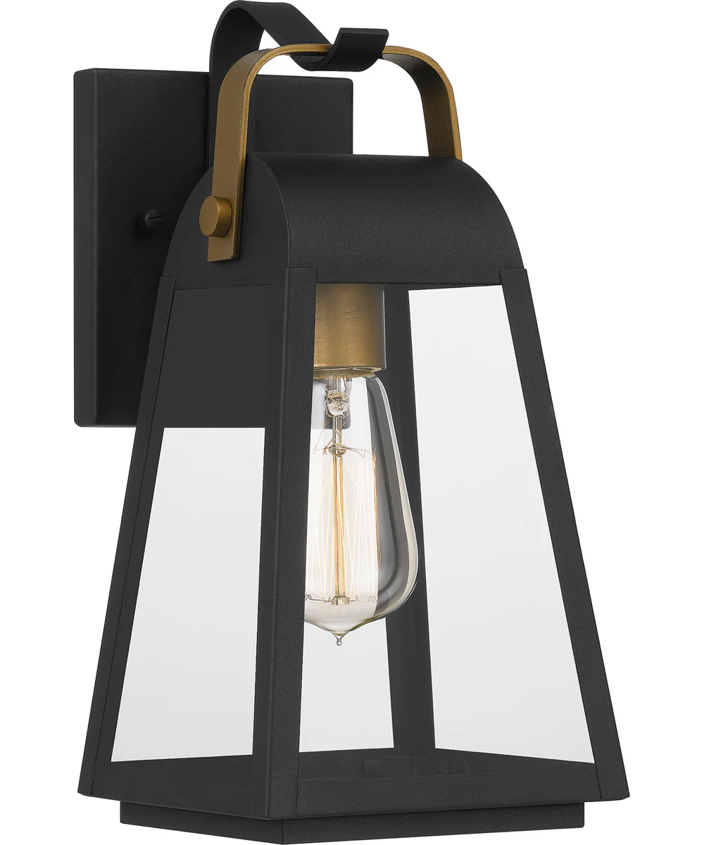 O'Leary Medium 1-light Outdoor Wall Light Coastal Armour Steel Earth Black - Image 2