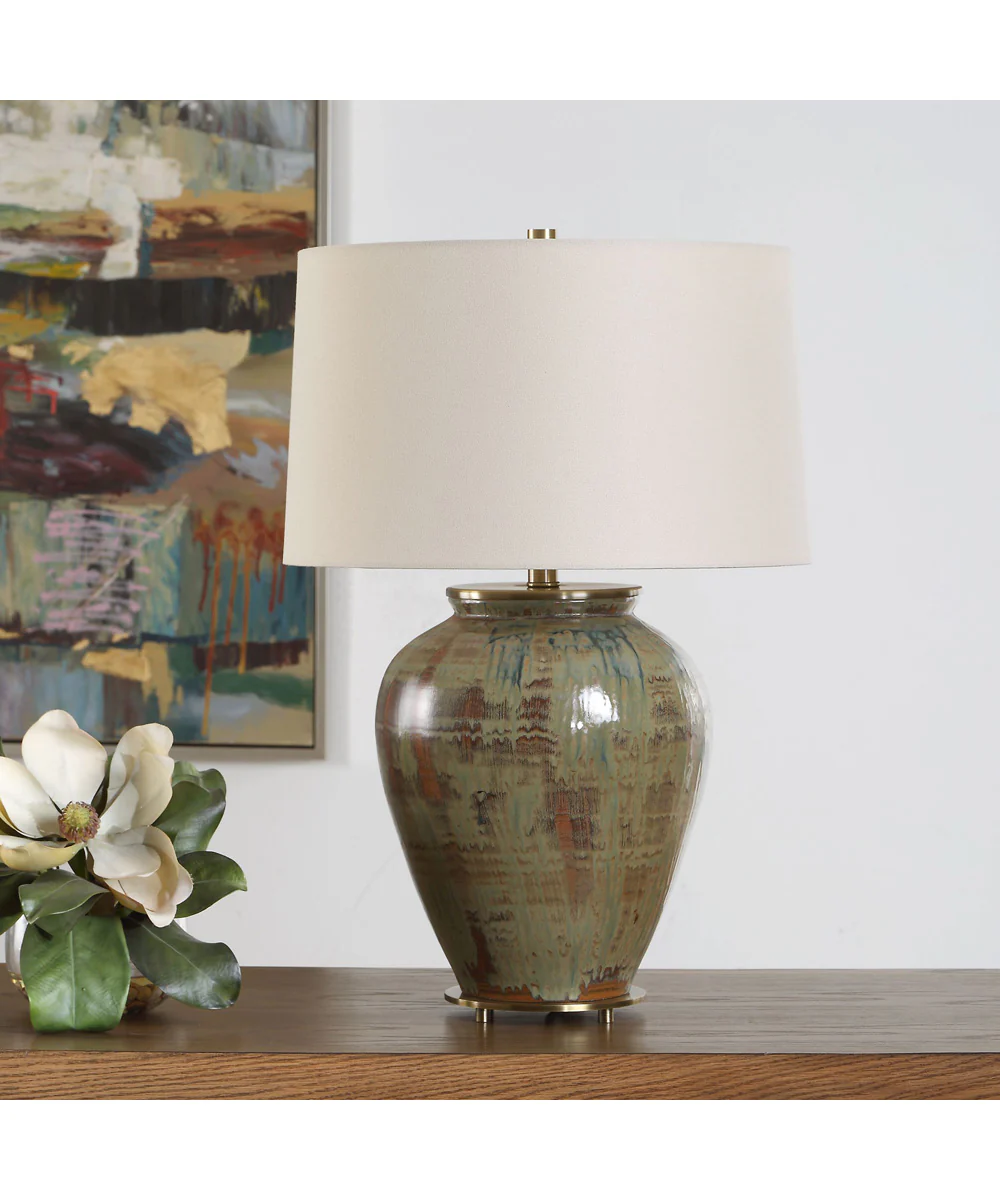 Olisa Brown Green Table Lamp - Image 3