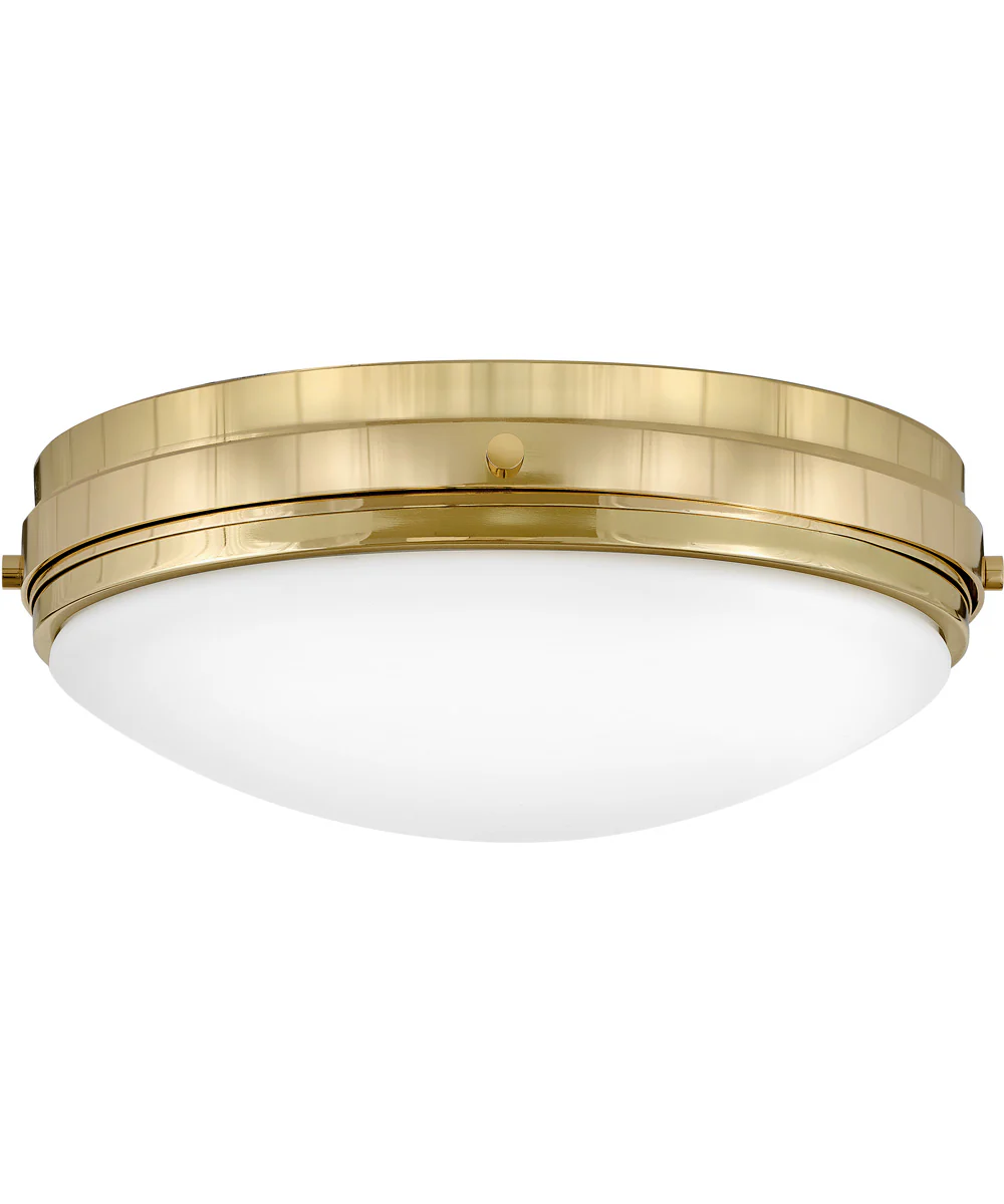 Oliver 3-Light Medium Flush Mount in Bright Brass