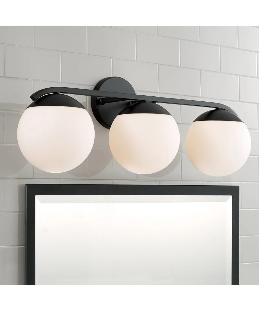 Oliver 3-Light Vanity Matte Black - Image 2