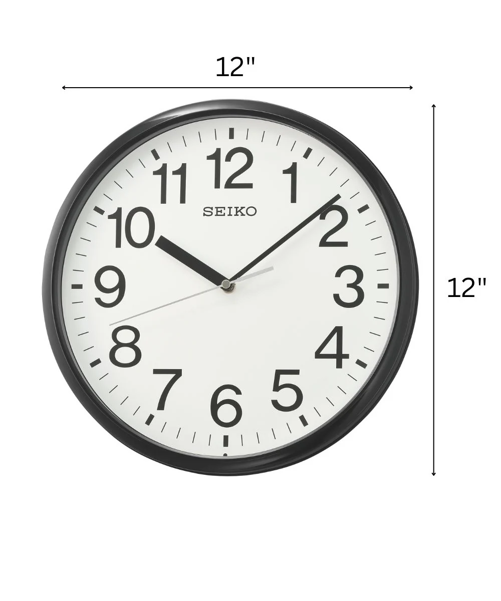OPEN BOX 12" Business Wall Clock Black Glass Cover - Image 7