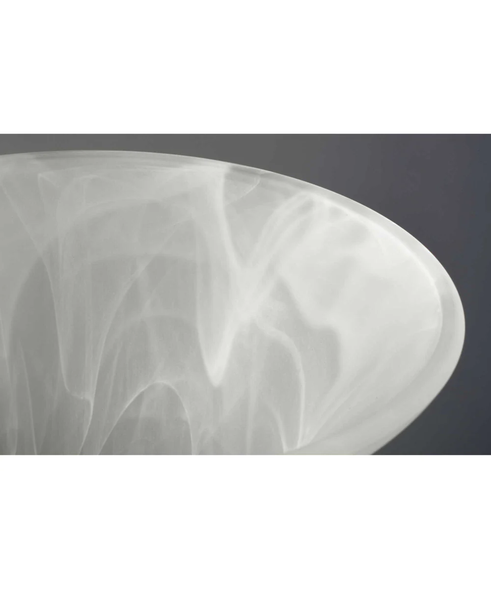 OPEN BOX Bedford 3-Light Etched Alabaster Glass Traditional Bath Vanity Light Brushed Nickel - Image 5