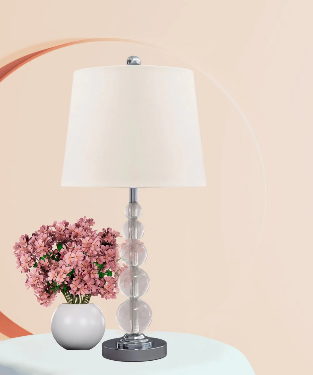 OPEN BOX Joaquin Crystal Table Lamp (Set of 2) Clear/Silver - Image 3