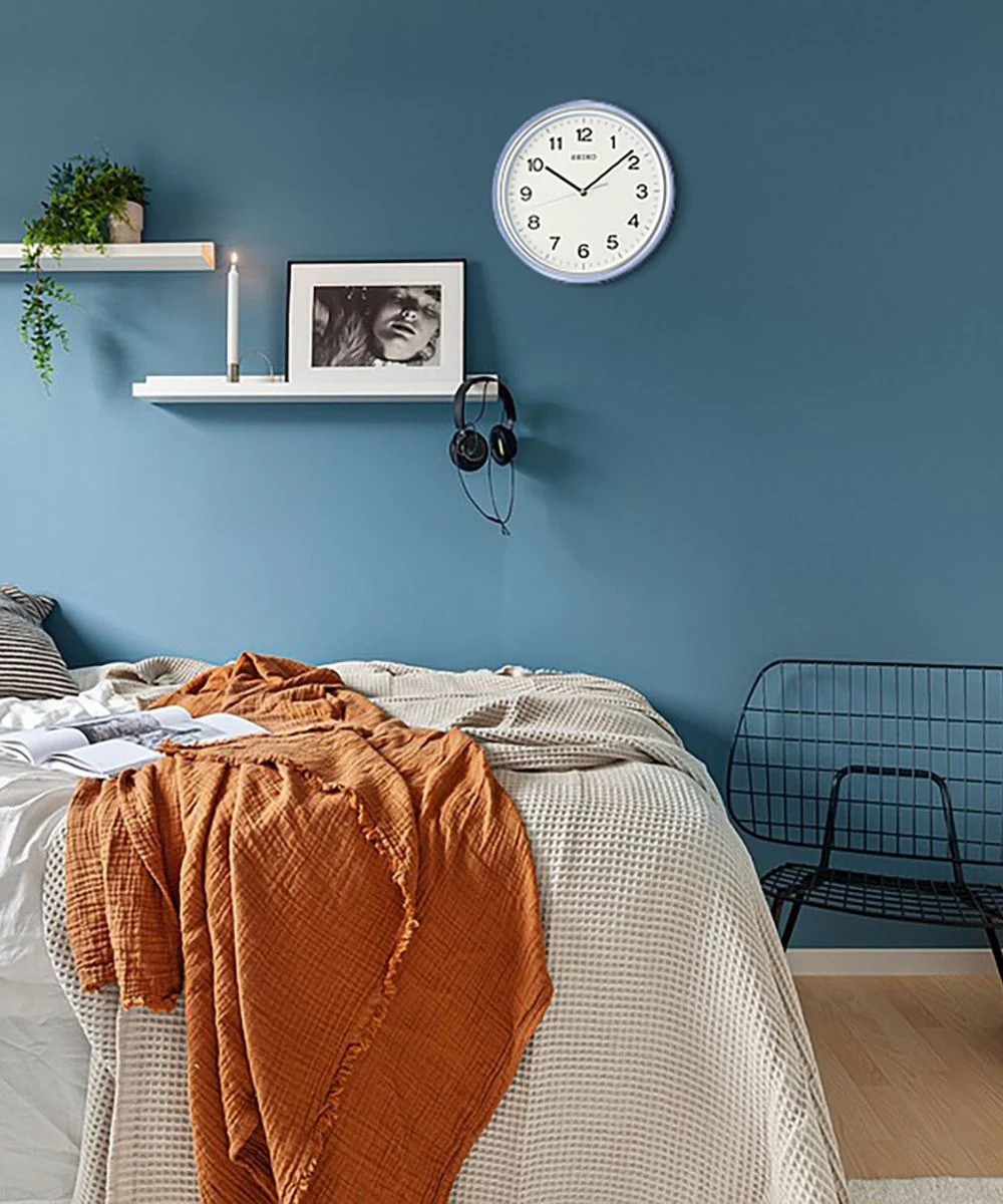 OPEN BOX Wall Clock Oita Blue Glass Cover - Image 3