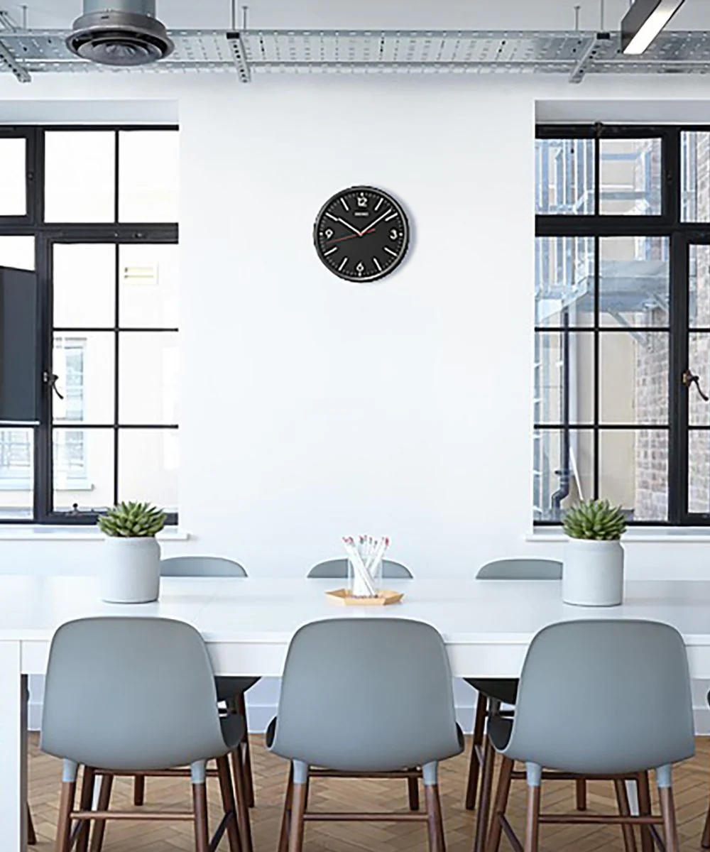 OPEN BOX Wall Clock Sano Metallic Black Glass Cover - Image 3