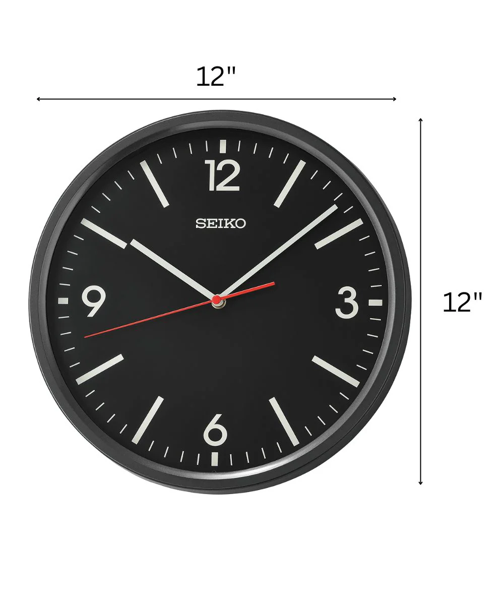 OPEN BOX Wall Clock Sano Metallic Black Glass Cover - Image 4