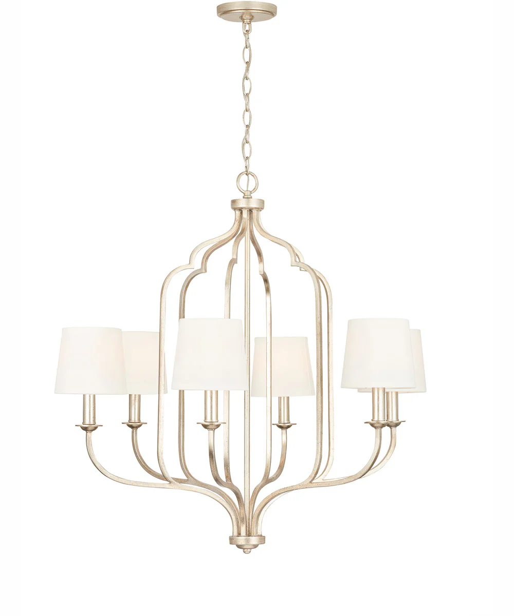 Ophelia 6-Light Chandelier Winter Gold - Image 4