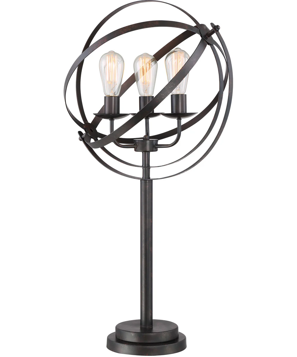 Orbiton 3-Light Table Lamp Black/Metal Shade
