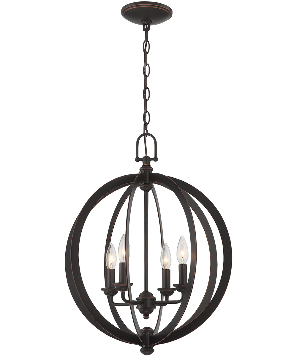 Oria 4-Light Chandelier Dark Bronze