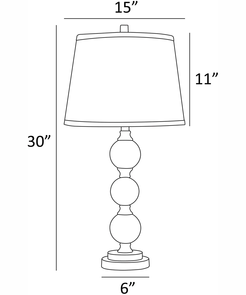 Oriel 1-Light Table Lamp Chrome/Seeded Accent/White Fabric Shade - Image 4