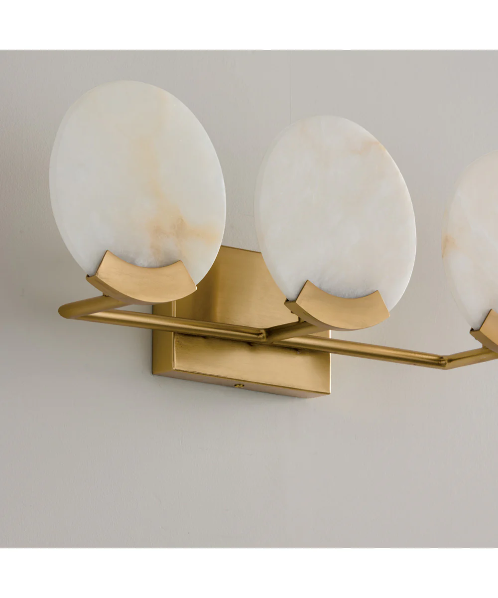 Oriya 3-Light Vanity Aged Brass - Image 4