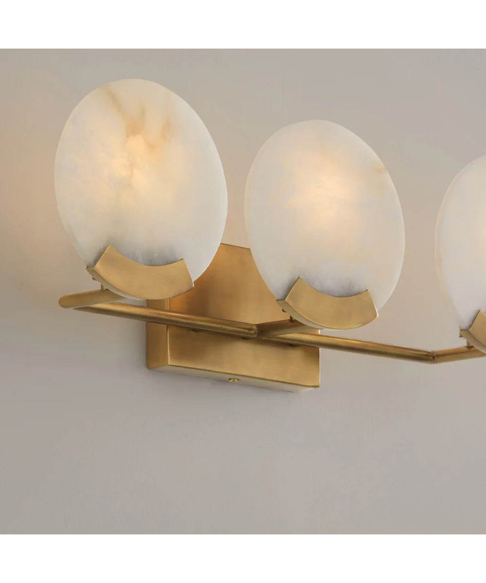 Oriya 3-Light Vanity Aged Brass - Image 5