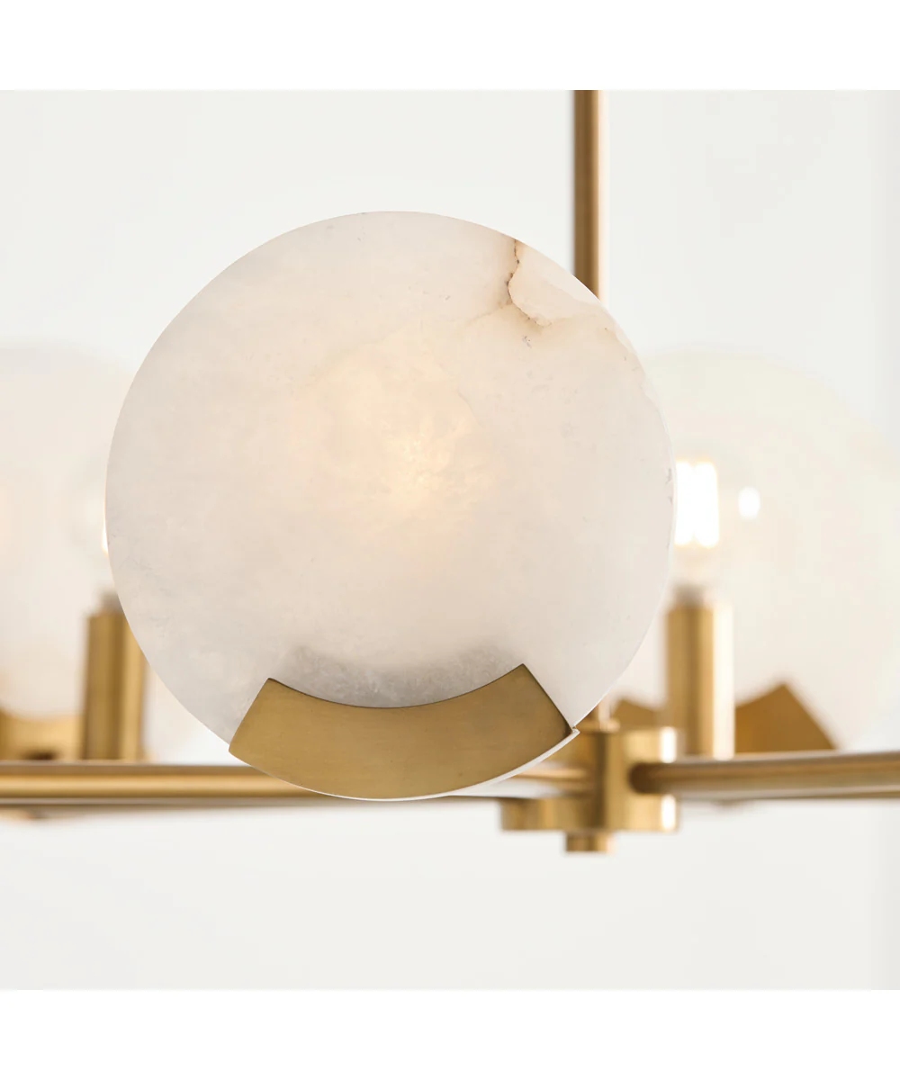 Oriya 8-Light Chandelier Aged Brass - Image 5