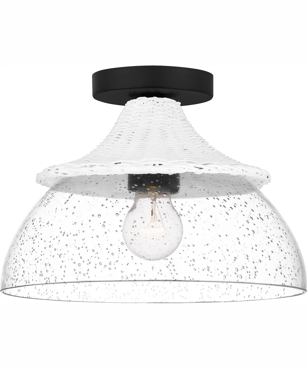 Otten Small 1-light Semi Flush Mount Matte Black