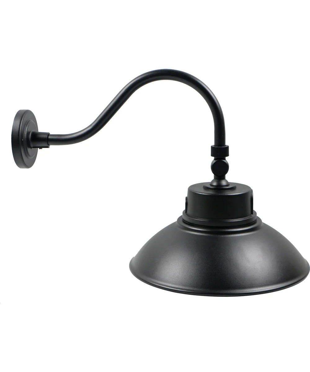 Outdoor Barn Gooseneck Wall Light Black Finish, 15"h - Image 2