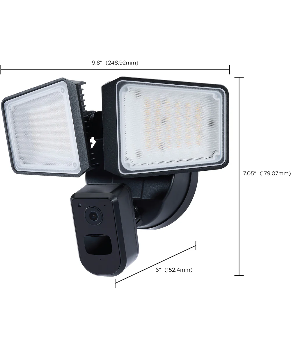 36 Starfish Watt Rectangular Outdoor SMART Security Light with Camera - Black Finish - Image 9