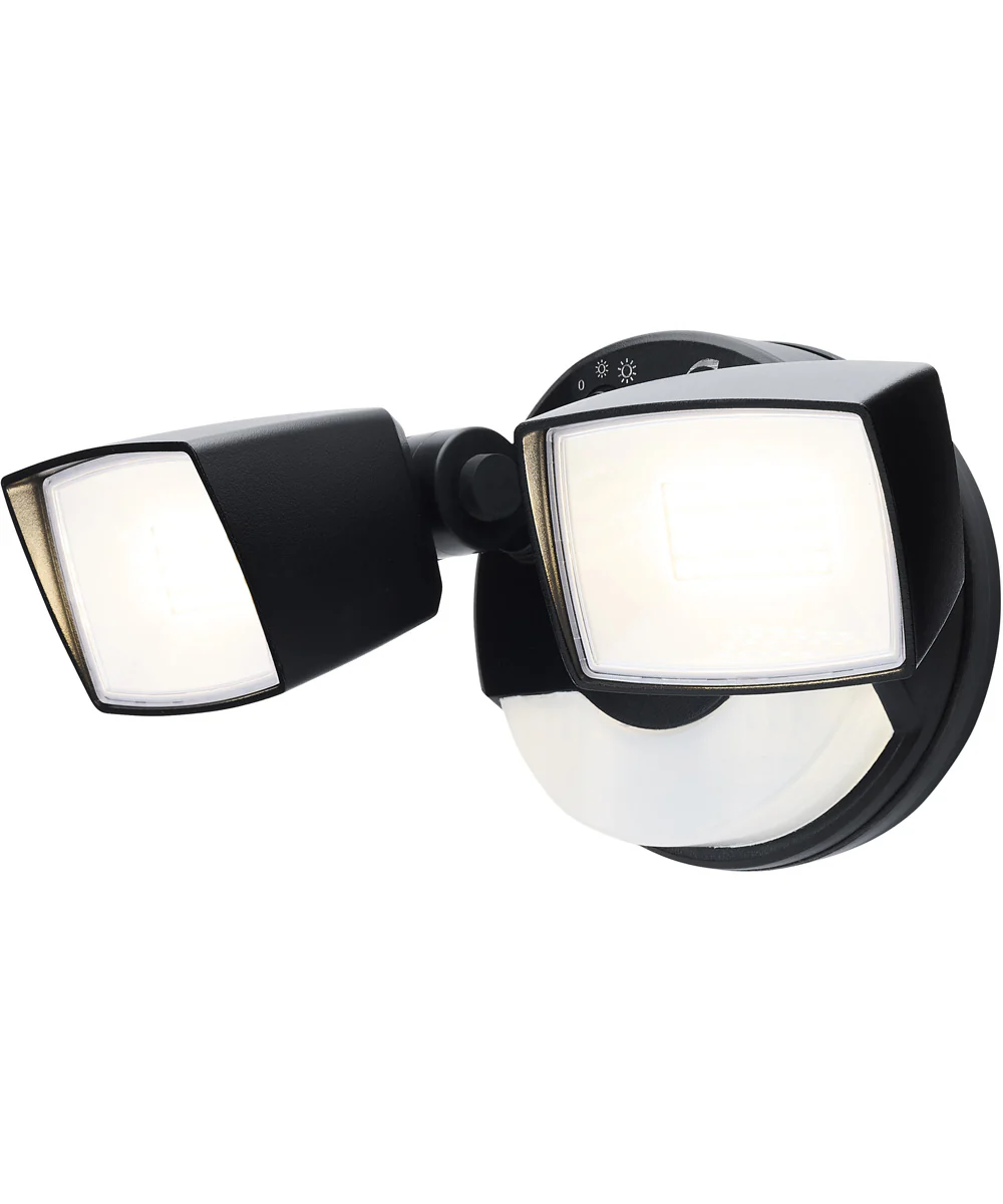 LED Security Light with Nightlight - Black Finish