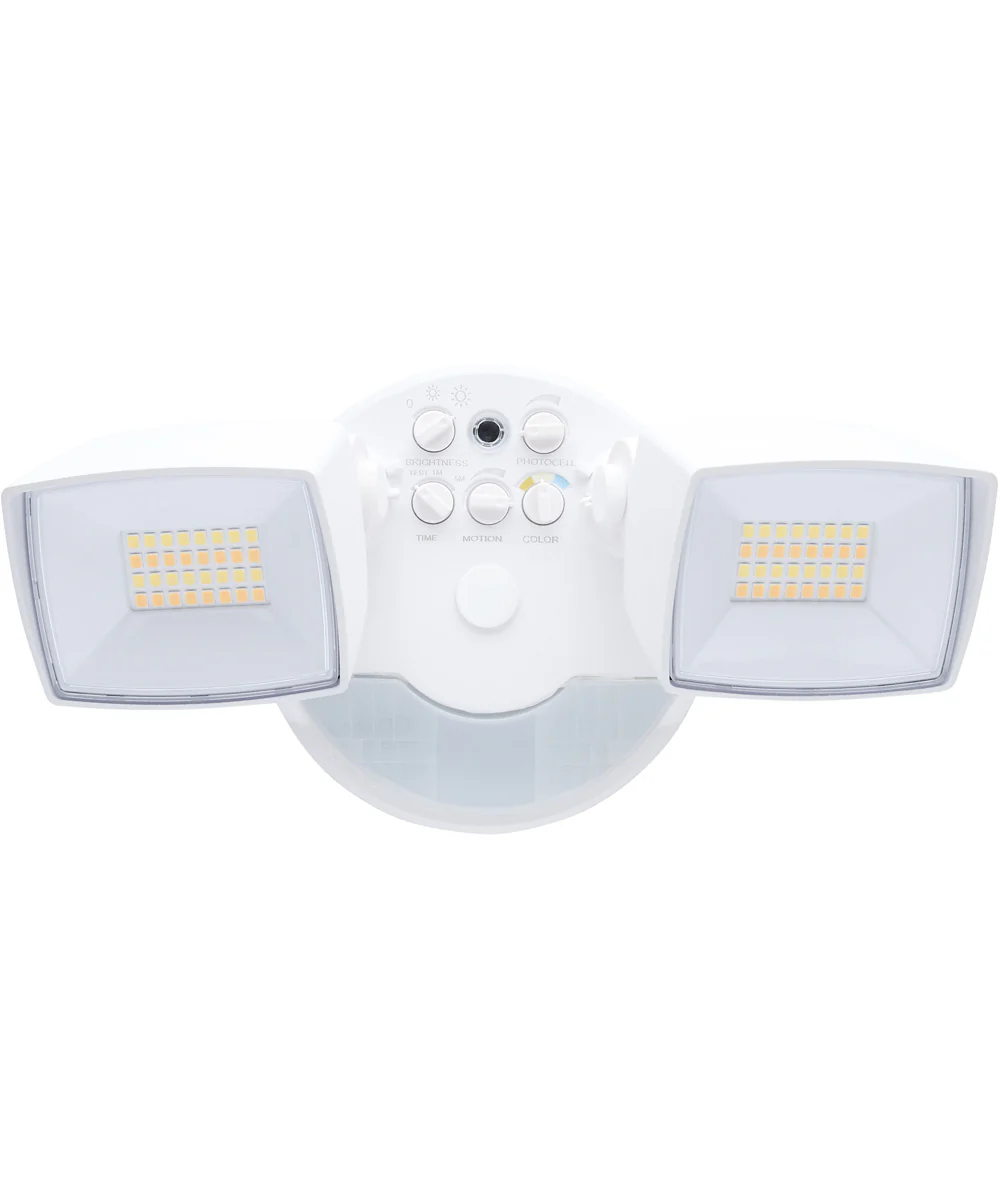 LED Security Light with Nightlight - White Finish - Image 3